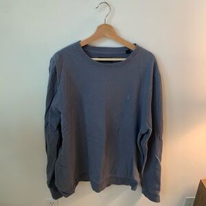 NWOT All Saints Blue Relaxed Fit Crew Neck Sweatshirt
